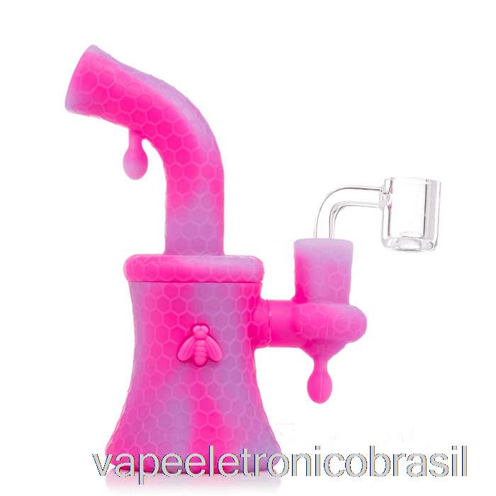 Vape Eletrônico Stratus Bee Silicone Dab Rig Bubblegum (magenta/roxo)